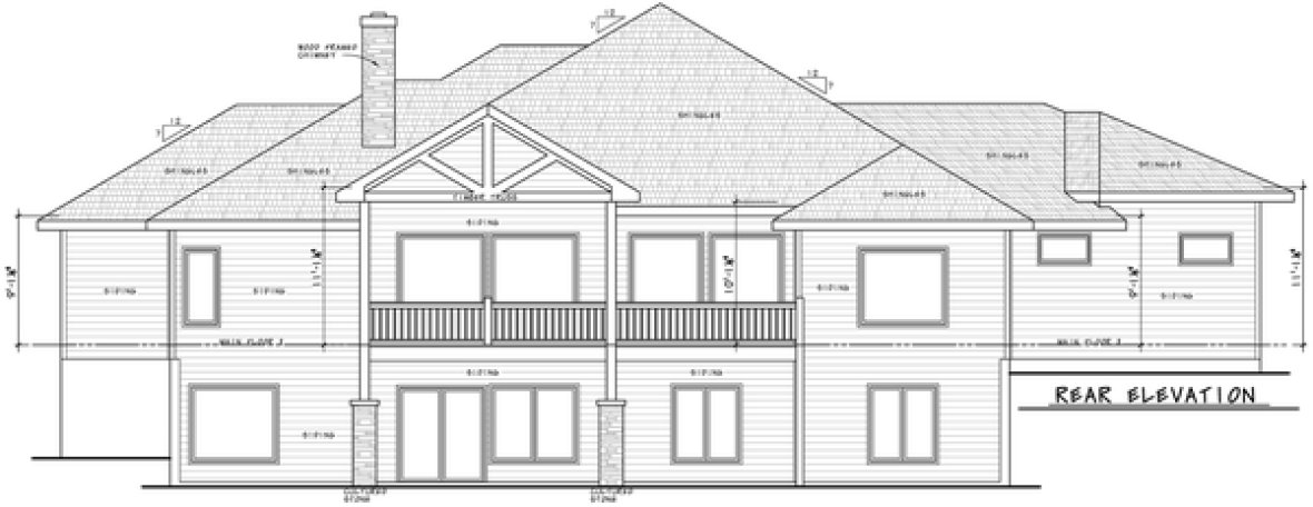 Left Elevation for House Plan #150183