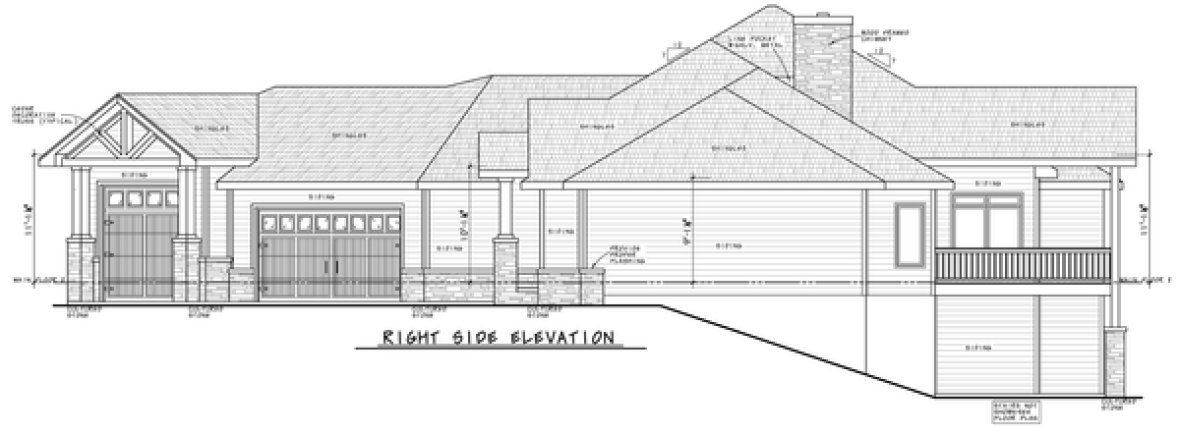 Right Elevation for House Plan #150183