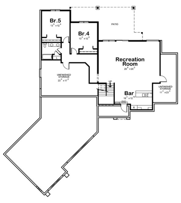 Basement Plan for House Plan #150183