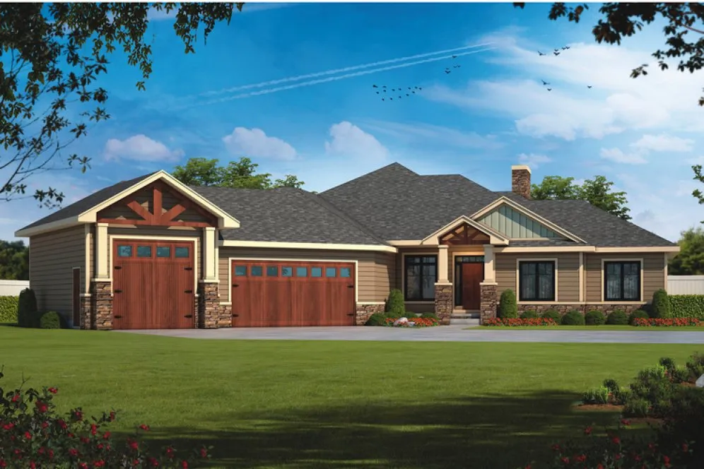 Full Rendering for House Plan #150183