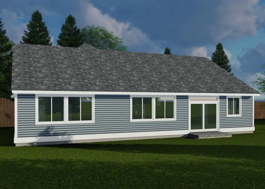 Rear Elevation for House Plan #856271