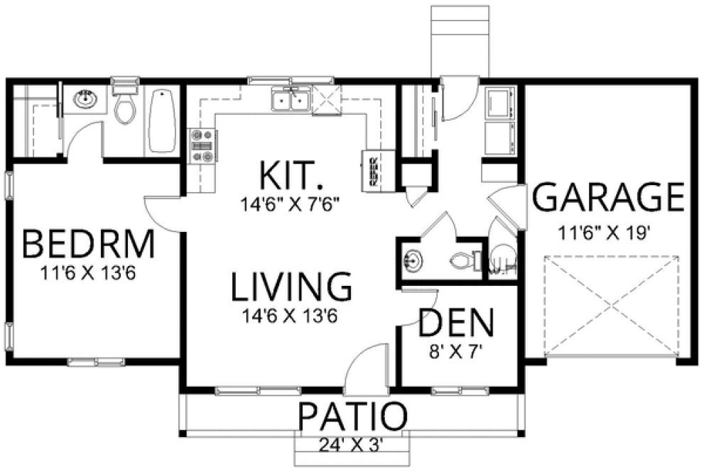 Main Floor Plan for House Plan #808670