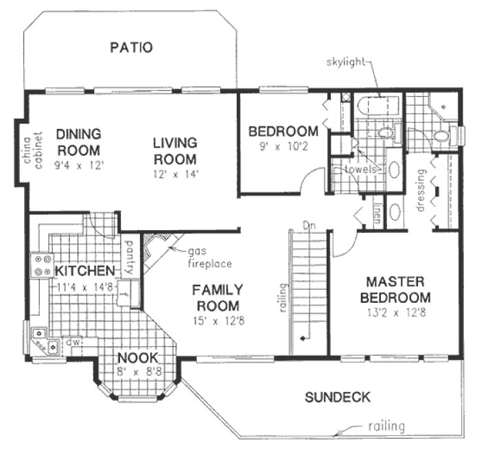 Main Floor Plan for House Plan #130419