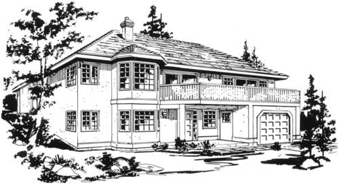 Full Rendering for House Plan #130419