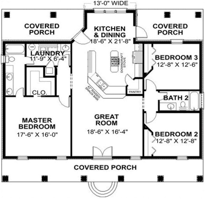 Main Floor Plan for House Plan #430461