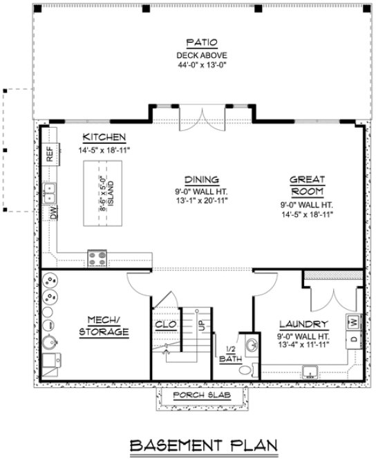 Basement Plan for House Plan #756313