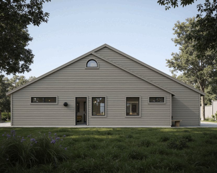 Rear Elevation for House Plan #809171