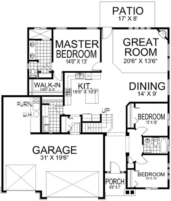 Main Floor Plan for House Plan #801991