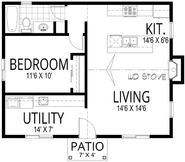 Main Floor Plan for House Plan #800270