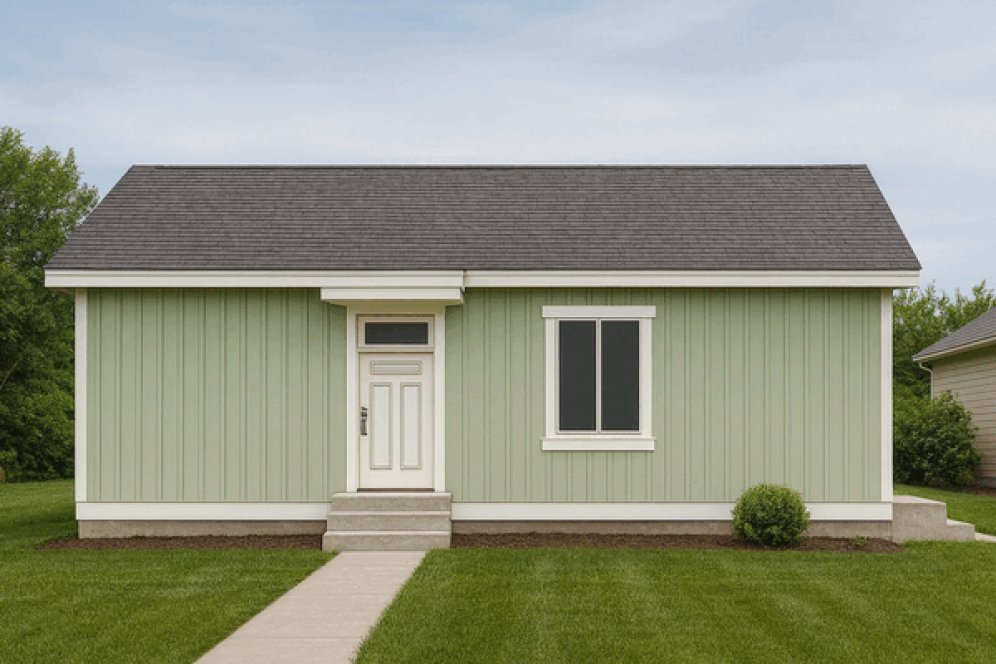 Left Elevation for House Plan #808001