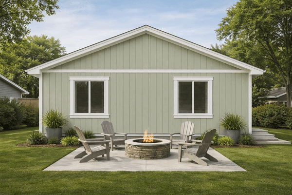 Rear Elevation for House Plan #808001