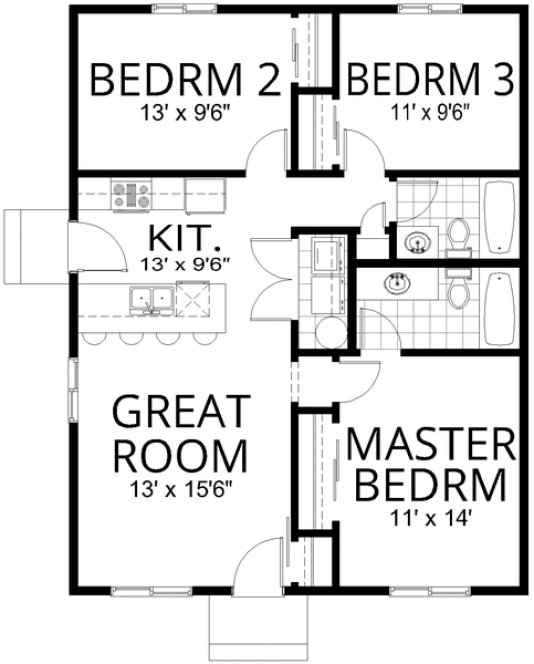 Main Floor Plan for House Plan #808001