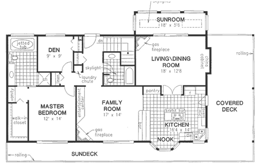 Main Floor Plan for House Plan #131419