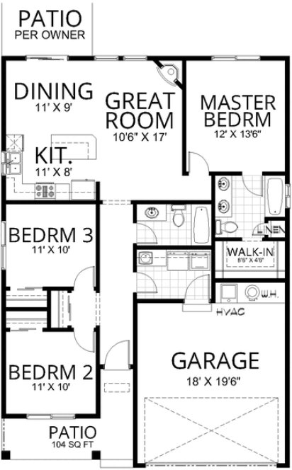Main Floor Plan for House Plan #802321