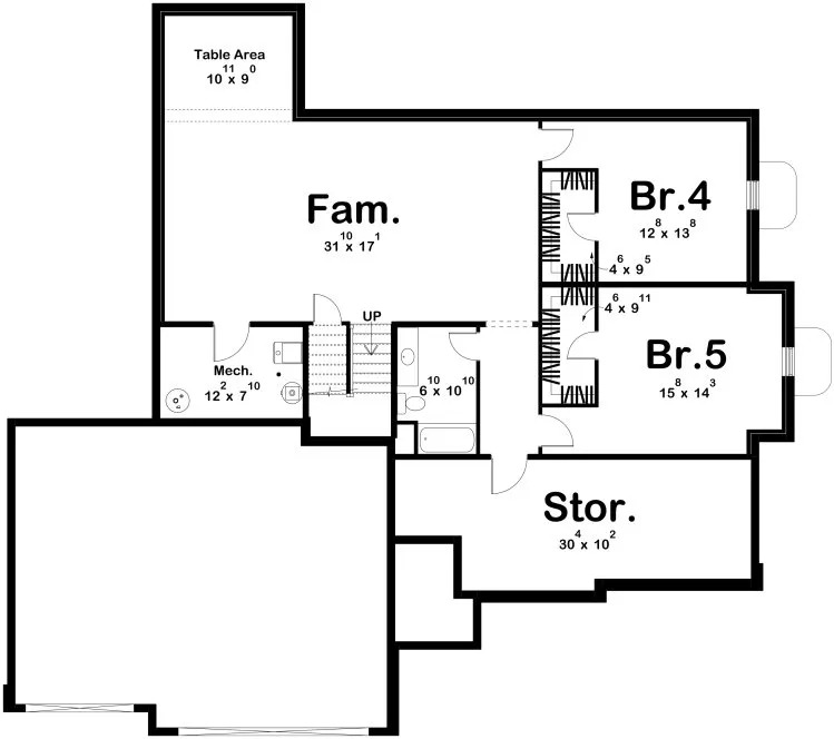 Basement Plan for House Plan #703191
