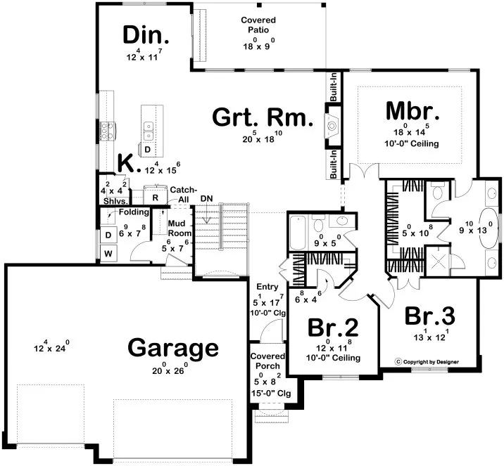 Main Floor Plan for House Plan #703191