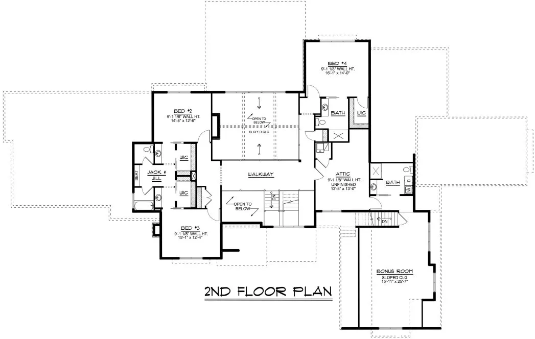 Second Floor Plan for House Plan #756755
