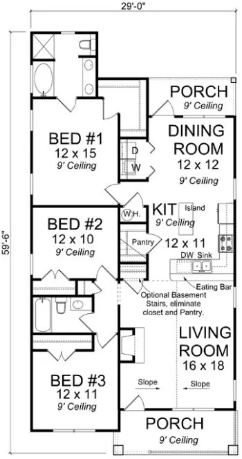 Main Floor Plan for House Plan #248931