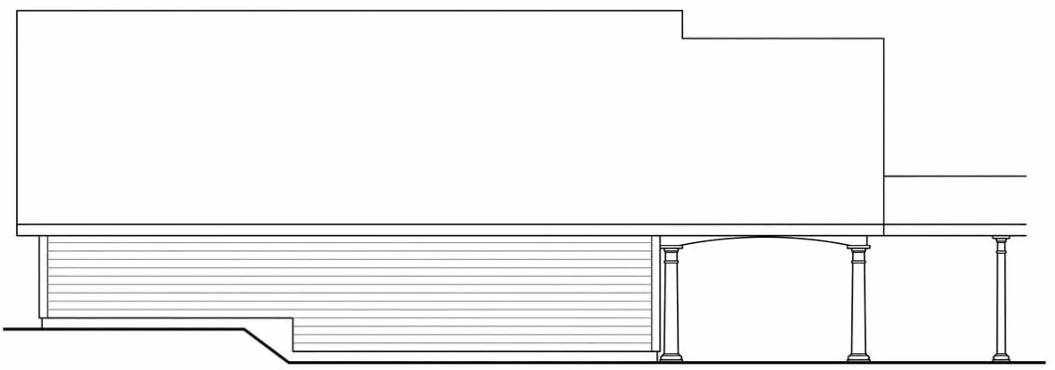 Rear Elevation for House Plan #345441