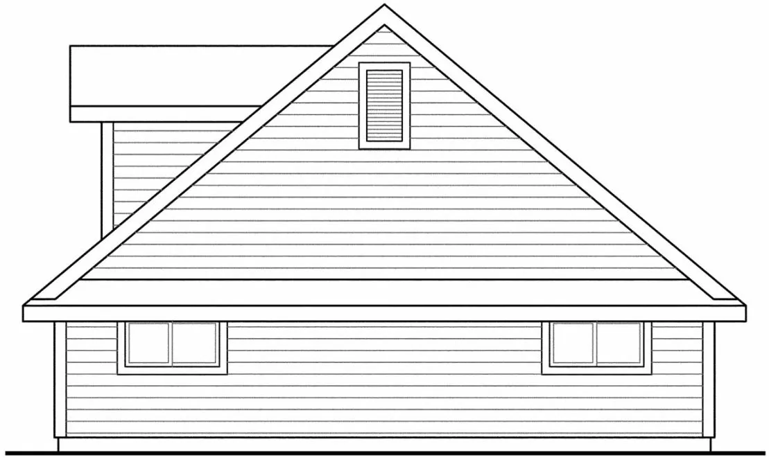 Right Elevation for House Plan #345441