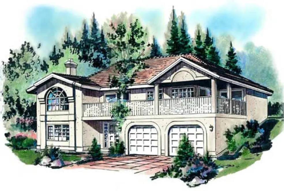 Full Rendering for House Plan #132419