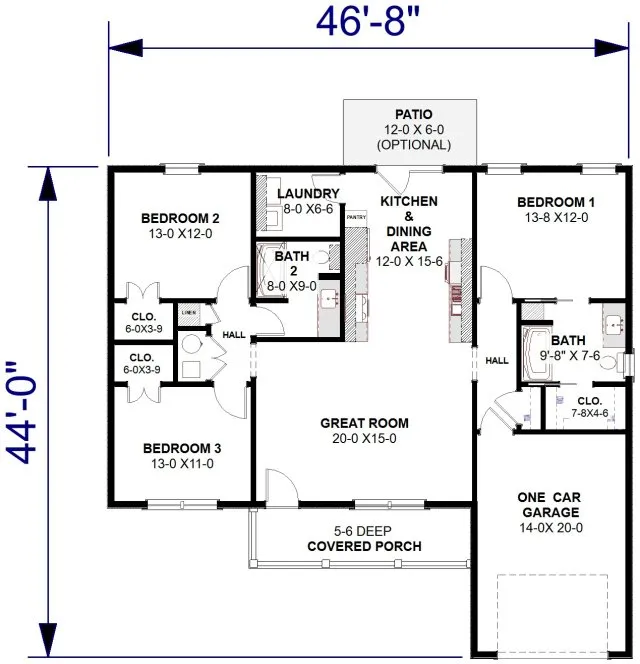 Main Floor Plan for House Plan #438331