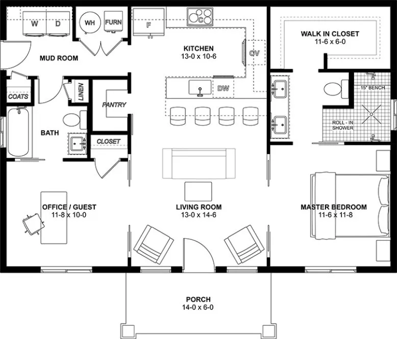 Main Floor Plan for House Plan #580992
