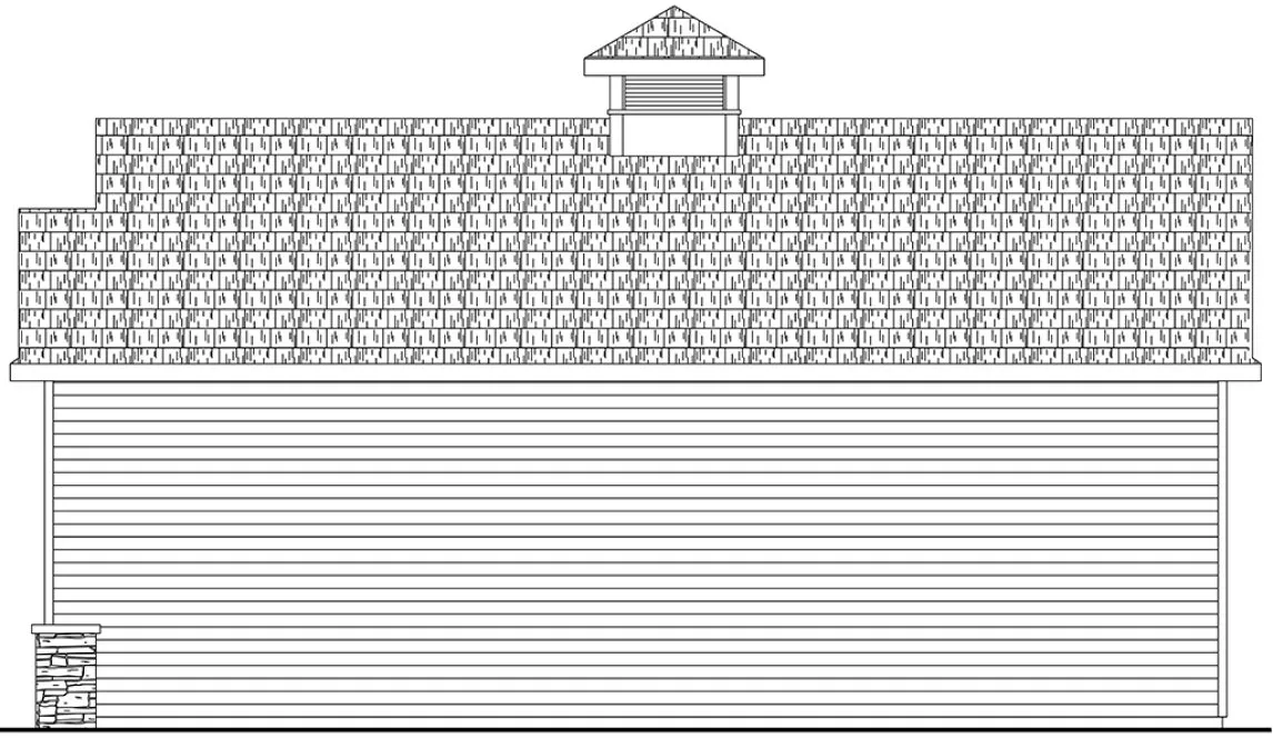 Left Elevation for House Plan #342061
