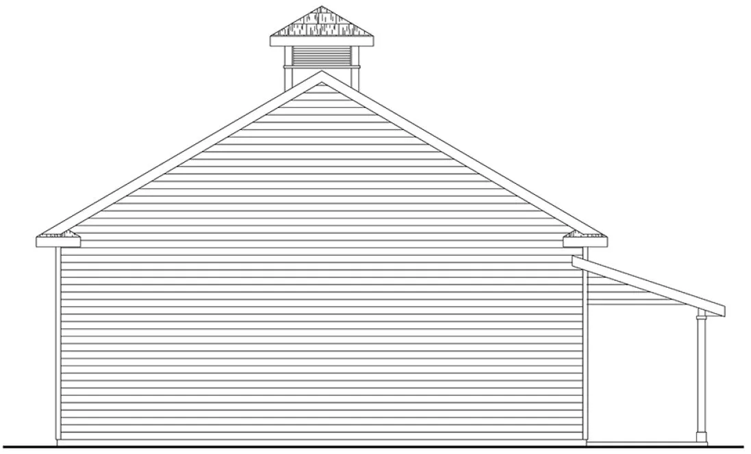 Rear Elevation for House Plan #342061