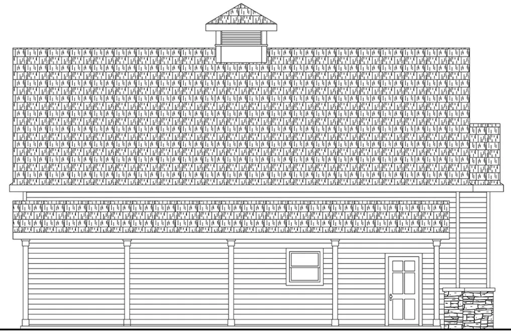 Right Elevation for House Plan #342061