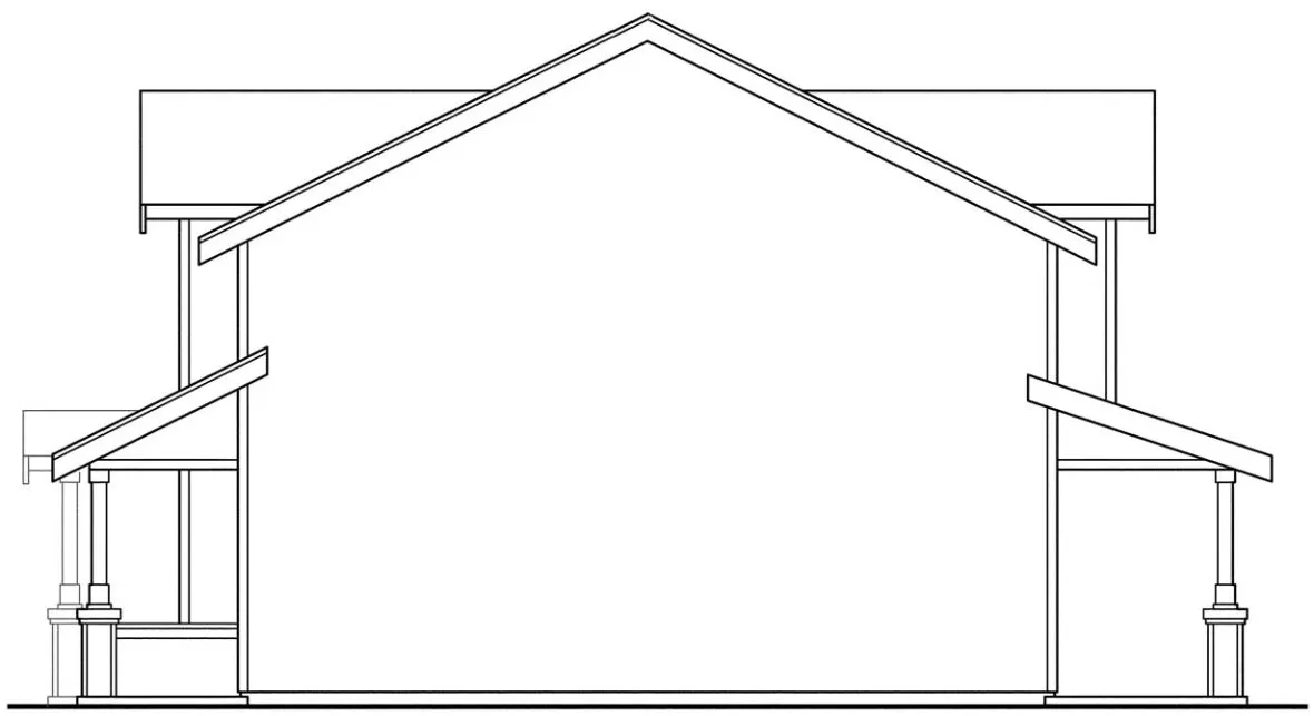 Right Elevation for House Plan #342581