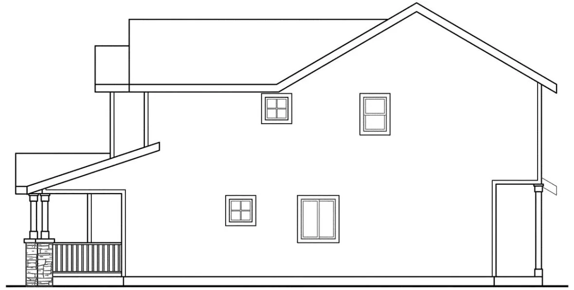 Right Elevation for House Plan #340003