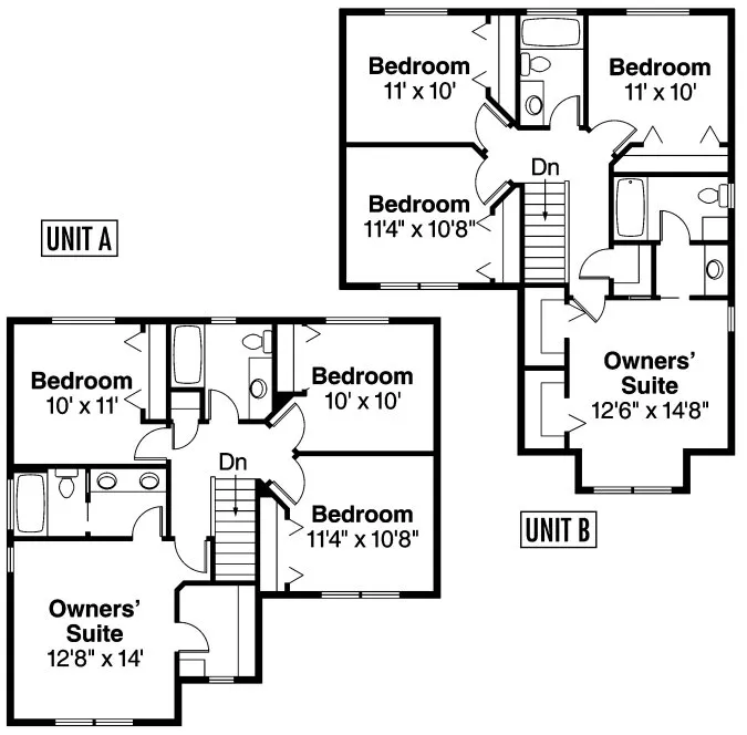 Second Floor Plan for House Plan #340003