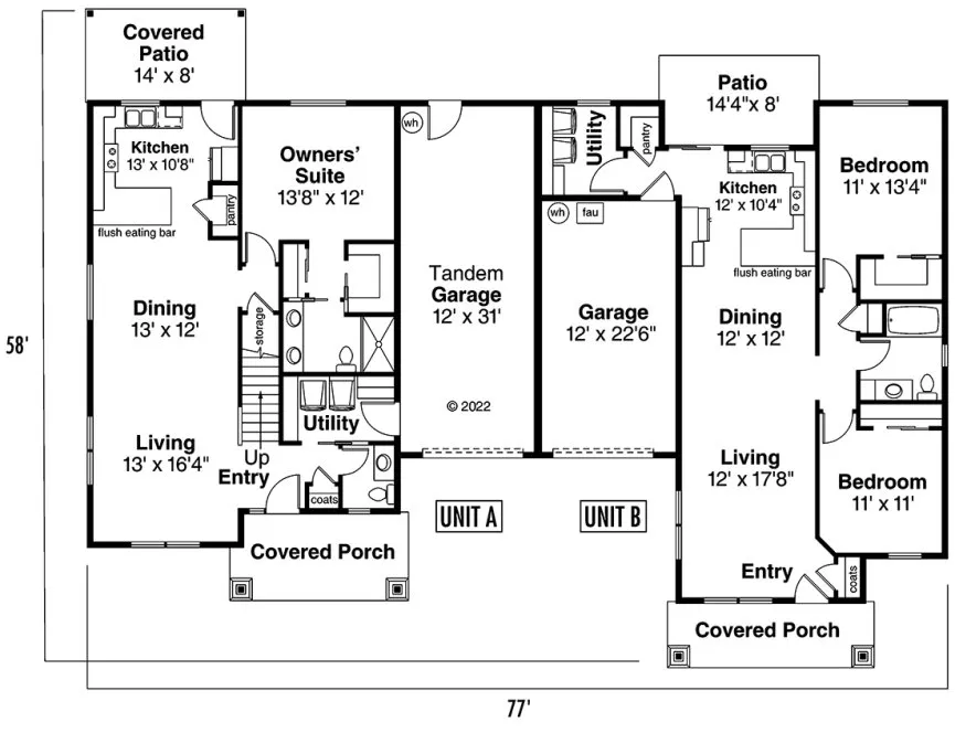 Main Floor Plan for House Plan #340772
