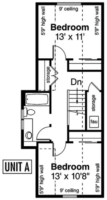 Second Floor Plan for House Plan #340772