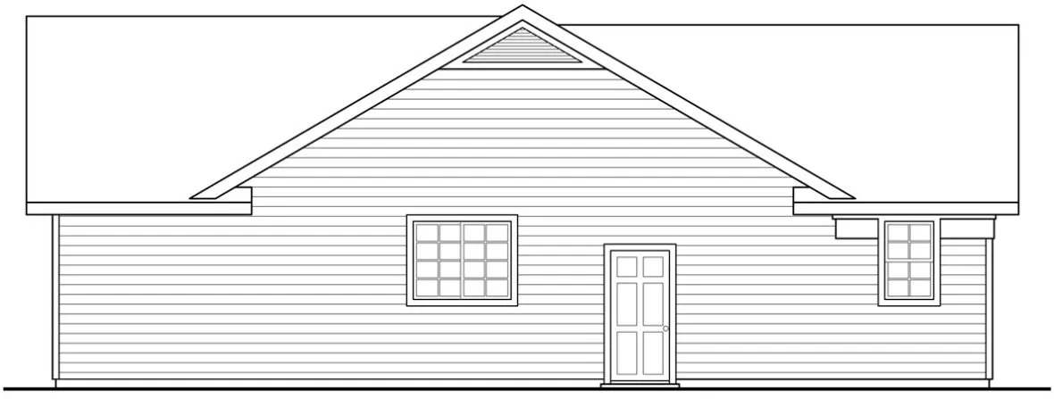Left Elevation for House Plan #348921