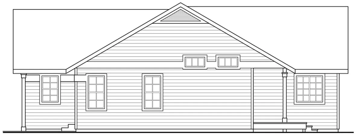 Right Elevation for House Plan #348921