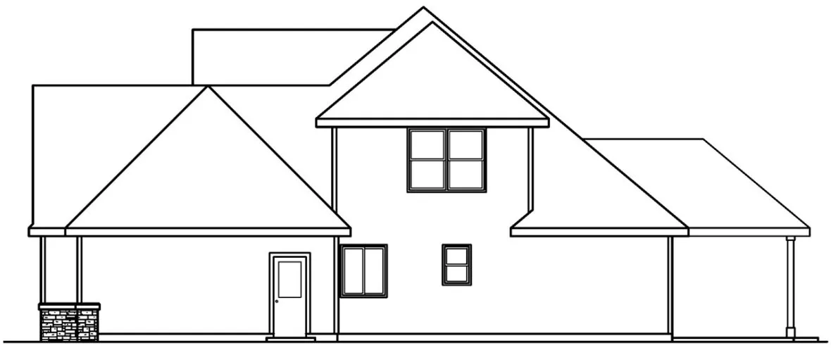 Right Elevation for House Plan #348022
