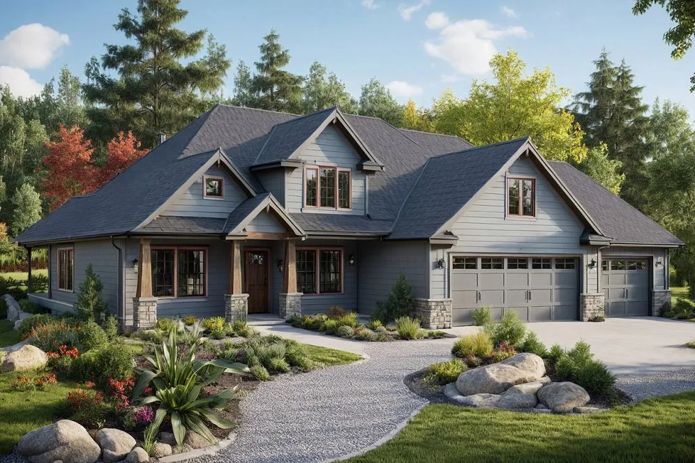 Full Rendering for House Plan #348022