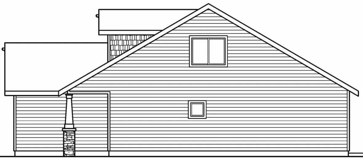 Right Elevation for House Plan #340651