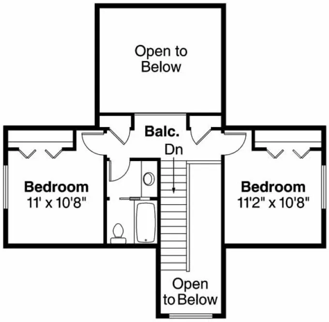 Second Floor Plan for House Plan #340651