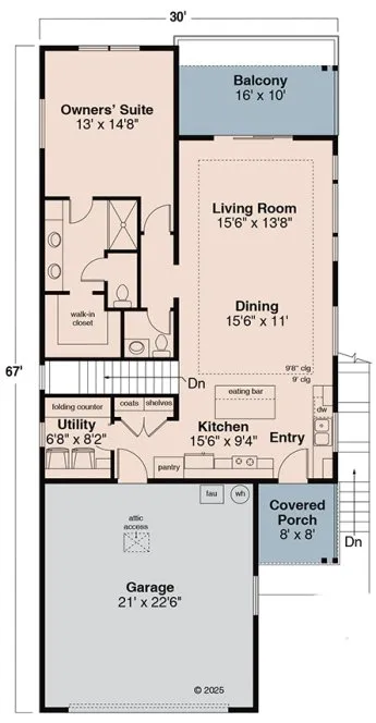 Main Floor Plan for House Plan #341552