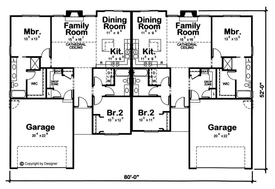 Main Floor Plan for House Plan #152652