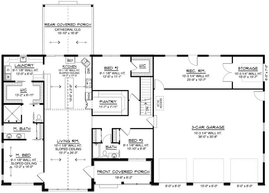Main Floor Plan for House Plan #758991