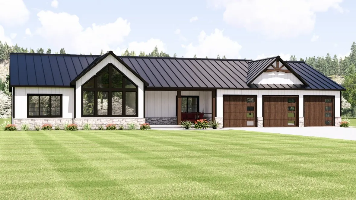 Full Rendering for House Plan #758991