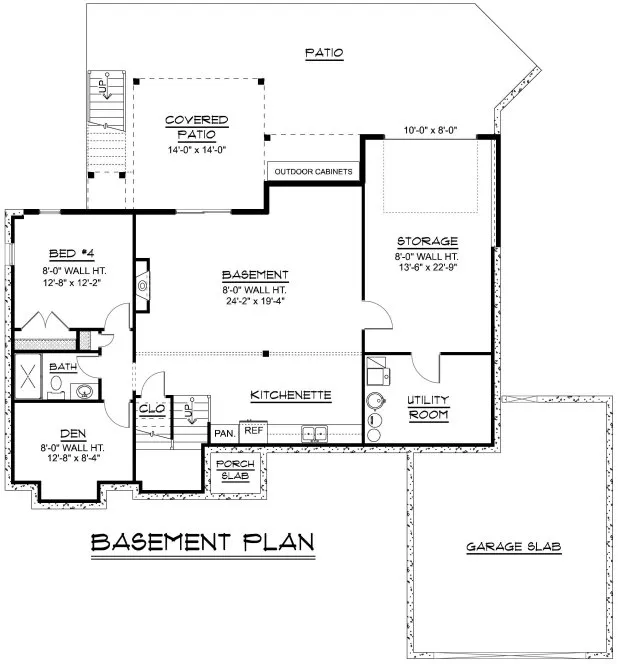Basement Plan for House Plan #758822
