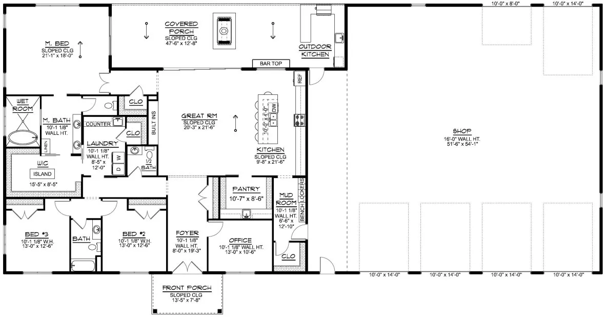 Main Floor Plan for House Plan #750982