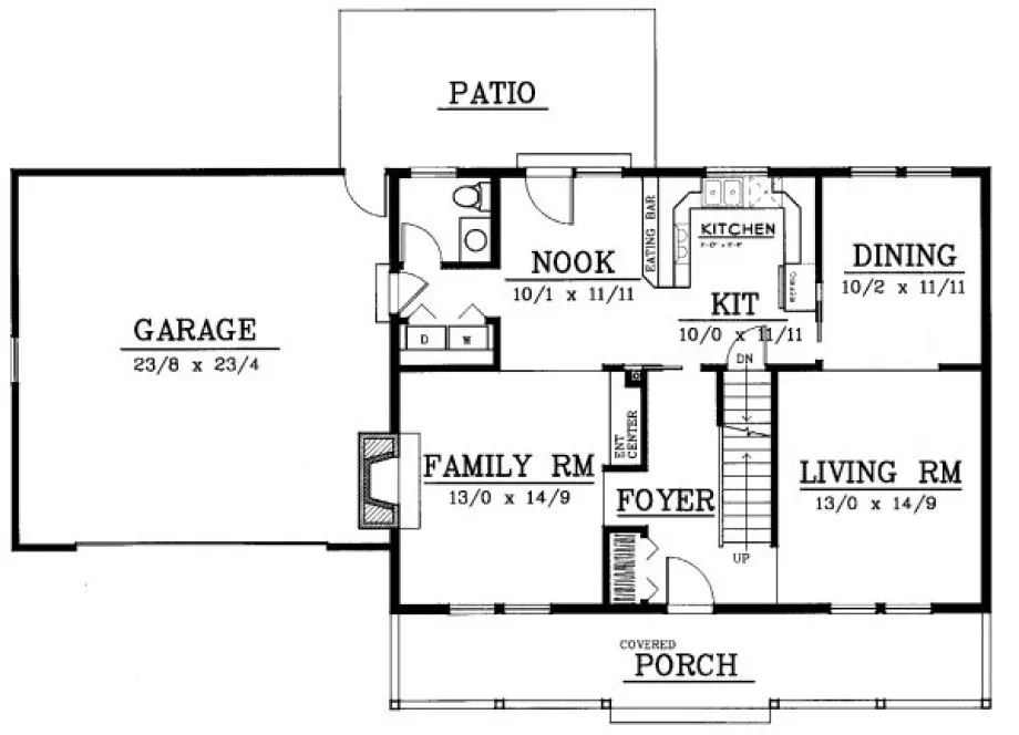 Main Floor Plan for House Plan #233027