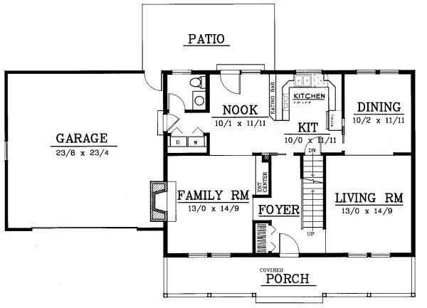 Main Floor Plan for House Plan #233027