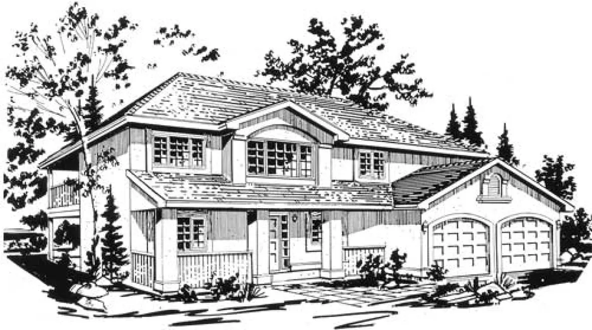 Full Rendering for House Plan #135419